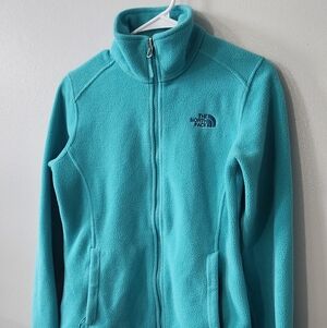 The North Face Women's Fleece Teal Aqua Blue Jacket